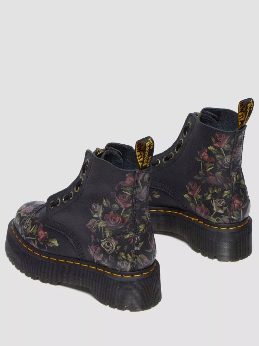 DR. MARTENS SINCLAIR DECAYED ROSES LEATHER PLATFORM BOOTS MENS SIZE 10 US NEW - Picture 13 of 16